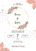 Custom Floral Wedding Invitation